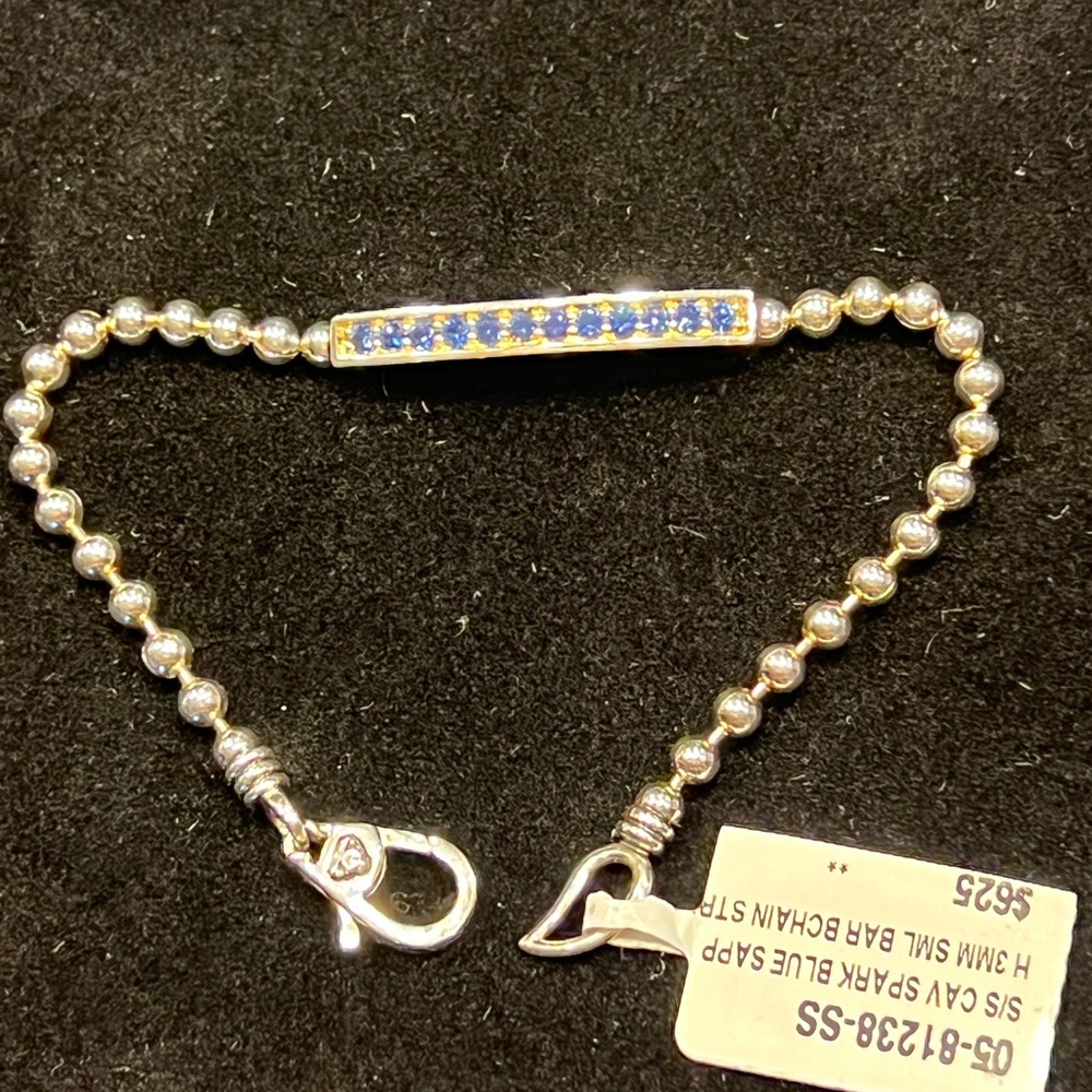 LAGOS Spark Blue Sapphire Bar Bracelet BNEW - Picture 2 of 9